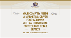 Desktop Screenshot of choicefoodofamerica.com